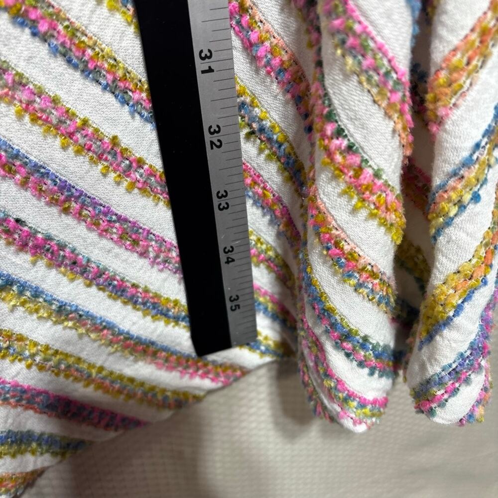 Lou & Grey Multicolor Rainbow Striped Shift Dress Size 8 Sleeveless Textured - Picture 7 of 8